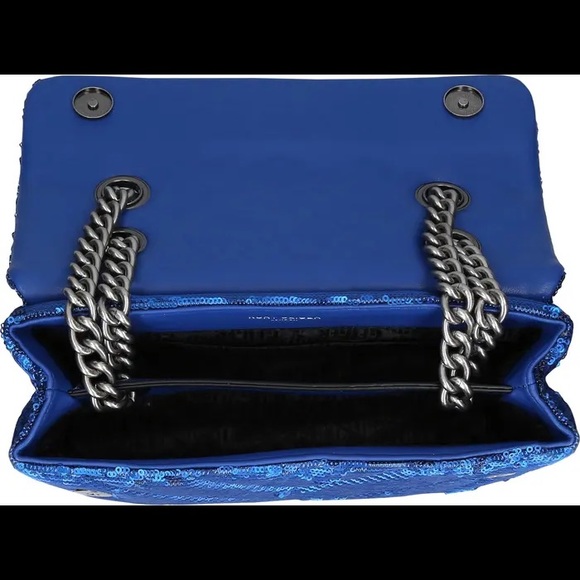 KURT GEIGER LONDON Kensington Blue Sequins Shoulder Bag - Picture 9 of 9